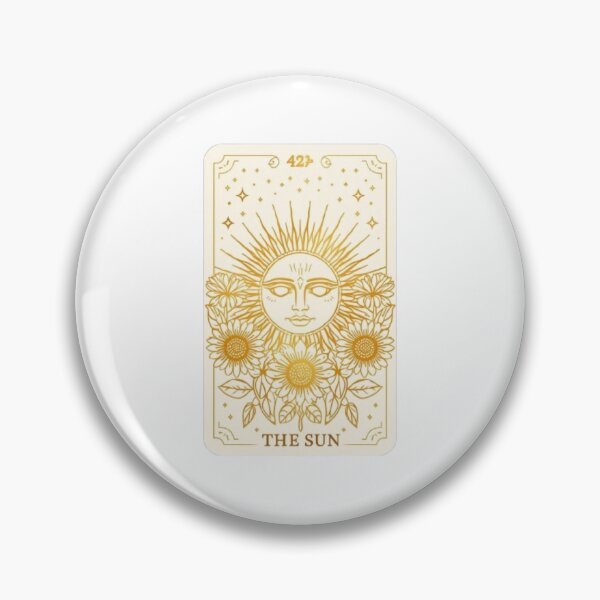 Item preview, Gold Line Art The Sun Tarot Card Celestial designed and sold by ByKayaPrints.