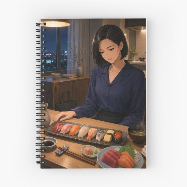 Item preview, Sushi at Home – Quiet Anime Evening designed and sold by SEIMEI2025.