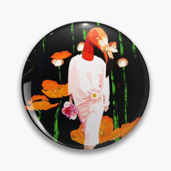 Item preview, Flamingo Fashionista bird in a dress botanical print designed and sold by Nonsense and Relish.