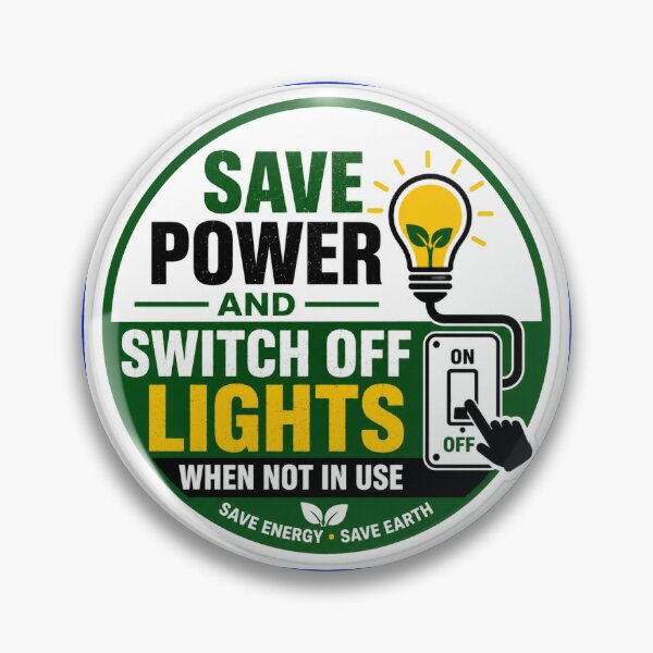 Item preview, Save Power & Switch Off Lights When Not in Use – Energy Saving Sticker designed and sold by vinothmech53.