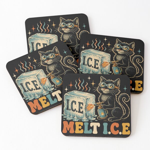 Item preview, Funny Black Cat Melt I.C.E. Retro Vintage Design designed and sold by WILLIAMS-BR.
