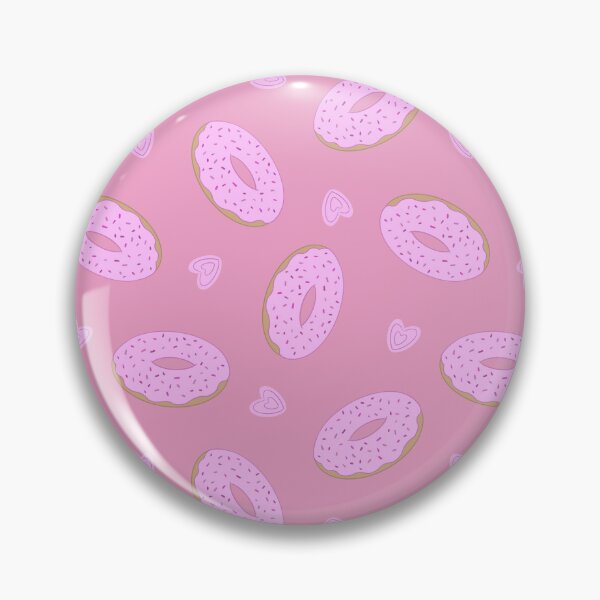 Item preview, Sprinkle Donut and Hearts Pink Pattern designed and sold by ClarissaDoodles.