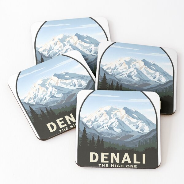 Item preview, Denali Summit Alaska National Park Vintage Travel Badge Sticker designed and sold by DetourDgn.