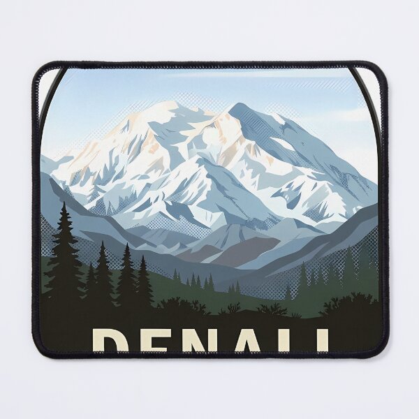 Item preview, Denali Summit Alaska National Park Vintage Travel Badge Sticker designed and sold by DetourDgn.