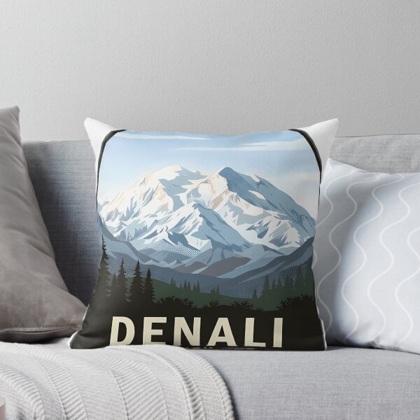 Item preview, Denali Summit Alaska National Park Vintage Travel Badge Sticker designed and sold by DetourDgn.