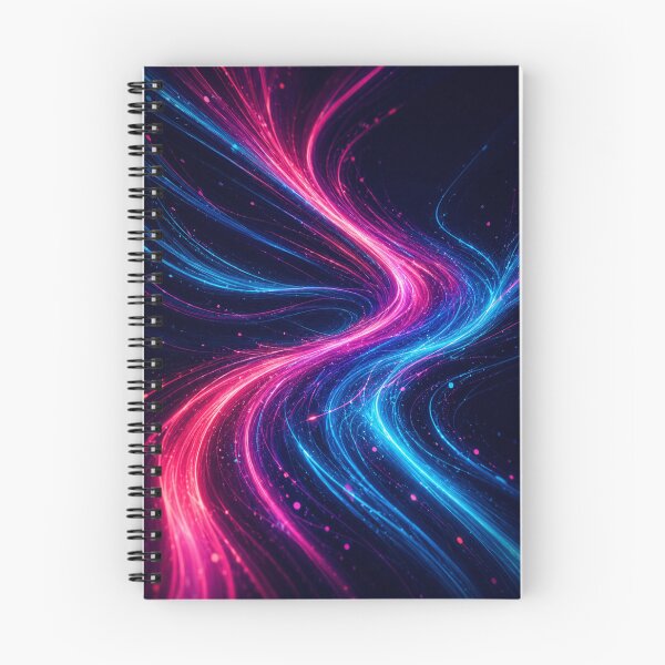 Item preview, Neon Pulse – Abstract Pink and Blue Energy Waves designed and sold by @SHINTOSARTSTORE.