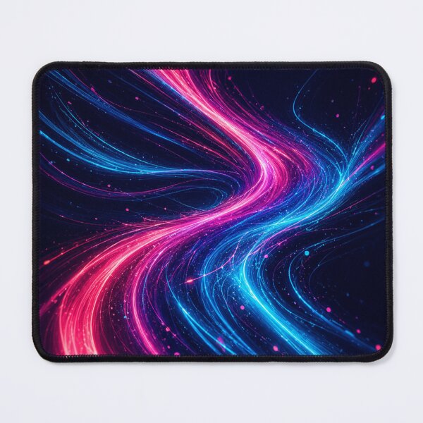 Item preview, Neon Pulse – Abstract Pink and Blue Energy Waves designed and sold by @SHINTOSARTSTORE.