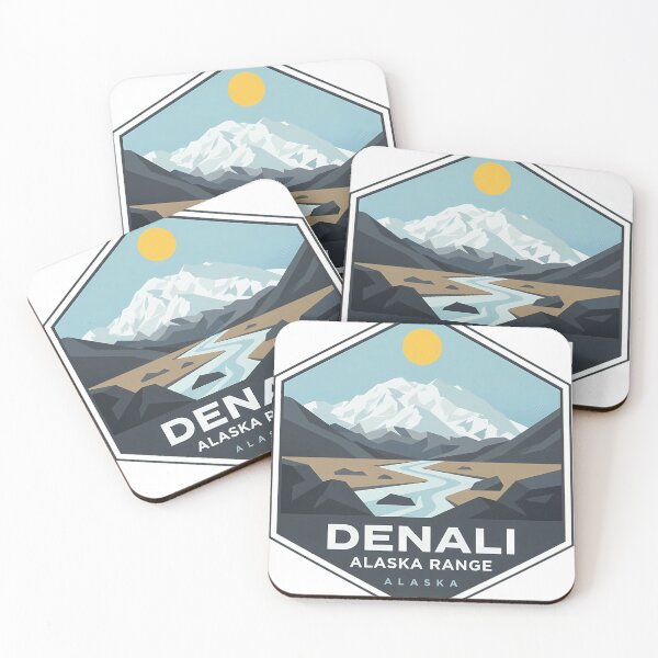 Item preview, Denali Alaska Range Modern Geometric Badge Sticker designed and sold by DetourDgn.