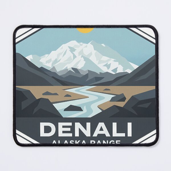Item preview, Denali Alaska Range Modern Geometric Badge Sticker designed and sold by DetourDgn.