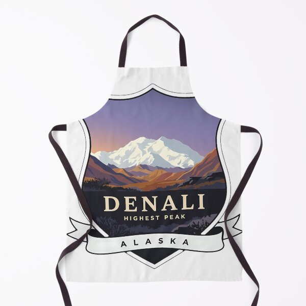 Item preview, Denali Highest Peak Alaska Heraldic Crest Sticker designed and sold by DetourDgn.