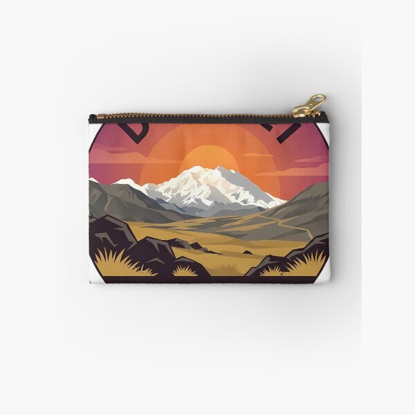 Item preview, Denali Mountain Overlook Alaska Circular Badge Sticker designed and sold by DetourDgn.