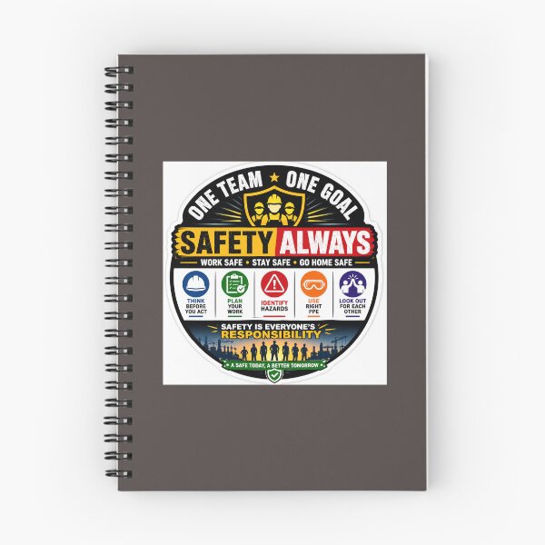 Item preview, Safety Always – One Team One Goal | Workplace Safety Sticker designed and sold by vinothmech53.