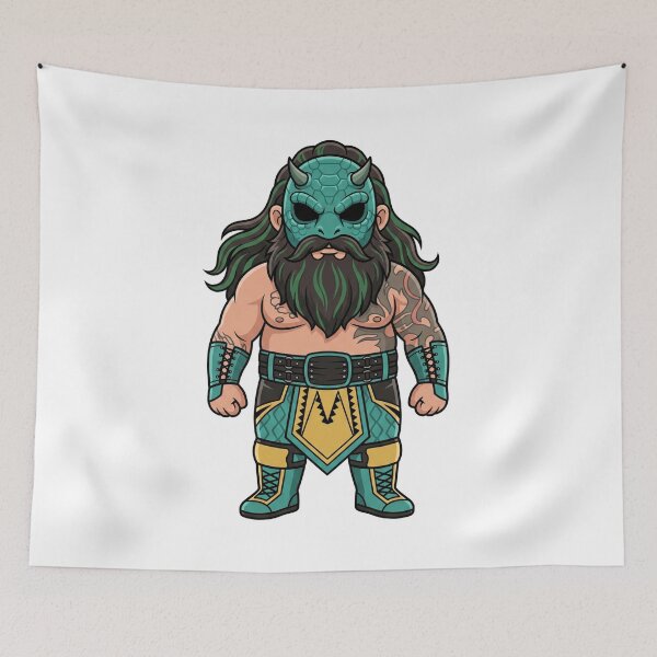 Item preview, Luchasaurus Masked Wrestling Gnome designed and sold by Bad-Decisions-Designs.
