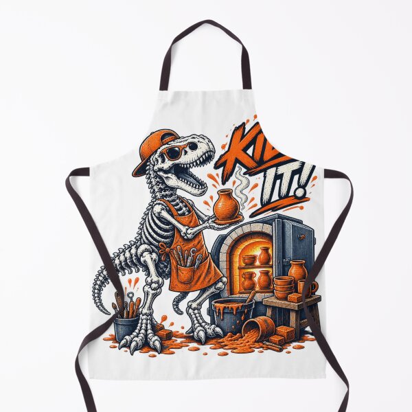 Item preview, Kiln It Funny Skeleton Dinosaur Pottery Artist Ceramic Maker Pun designed and sold by zhivago1980.