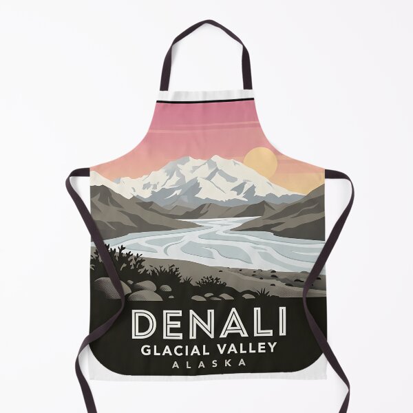 Item preview, Denali Glacial Valley Sunrise Alaska Deco Sticker designed and sold by DetourDgn.