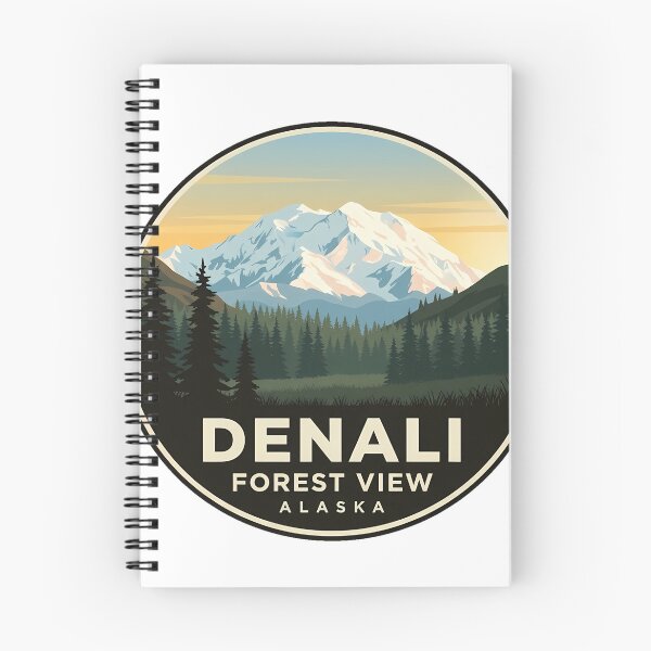 Item preview, Denali Forest View Alaska Vintage Oval Badge Sticker designed and sold by DetourDgn.