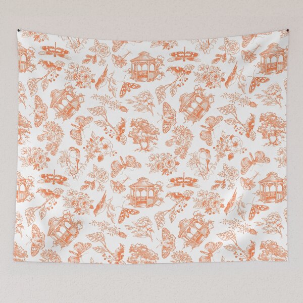 Item preview, Hand Drawn Victorian Garden in Orange designed and sold by KSimpson838.