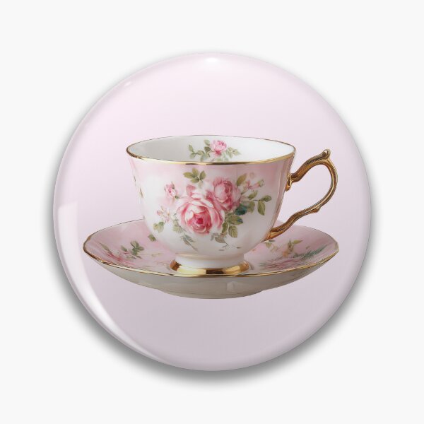 Item preview, Vintage Pink Rose Floral Teacup designed and sold by jianina-alondra.