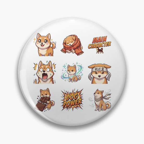 Item preview, Anime Shiba Inu Manga Sticker Pack - Kawaii Dog Power Streetwear Art designed and sold by Animer-art1.