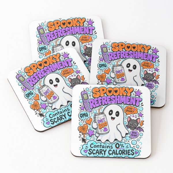 Item preview, Spooky Refreshment Diet Boo Soda Can Ghost Tee designed and sold by Design Vibras.