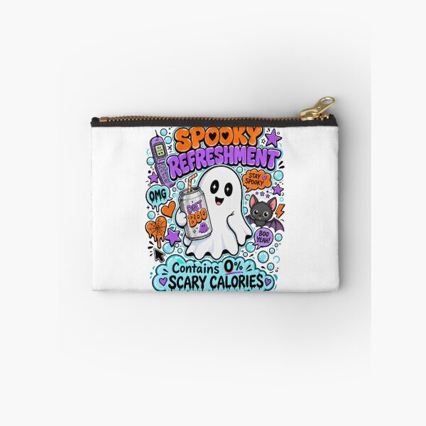 Item preview, Spooky Refreshment Diet Boo Soda Can Ghost Tee designed and sold by Design Vibras.