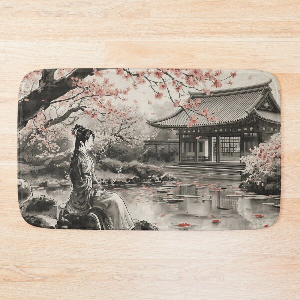 Item preview, Sitting quietly in a Japanese Garden designed and sold by Old Barn Studios.