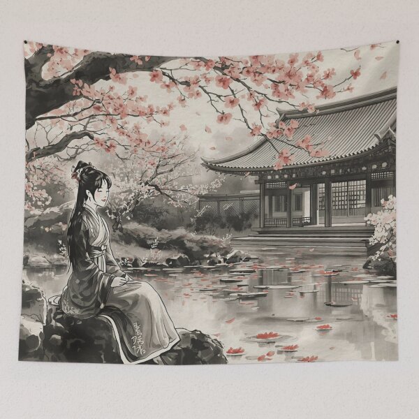 Item preview, Sitting quietly in a Japanese Garden designed and sold by Old Barn Studios.