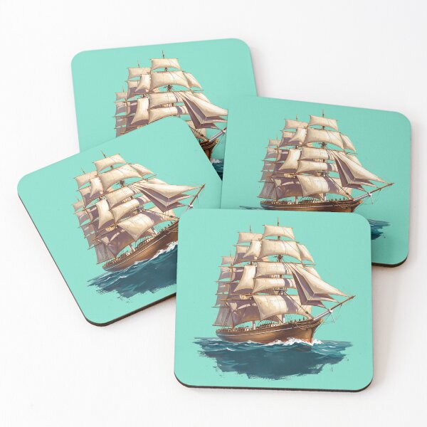 Item preview, The Great Tea Race Clipper Ship - Vintage Maritime Nautical Ocean Sailing Art Print designed and sold by FreiherrPK.