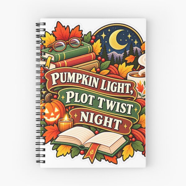 Item preview, Pumpkin Light Plot Twist Night Book Lover designed and sold by supertae.