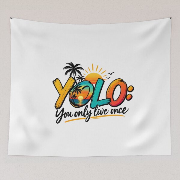 Item preview,  Positive Motivational Life Quote, YOLO – You Only Live Once designed and sold by Right-UR.