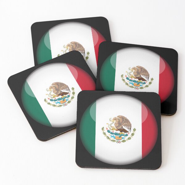 Aperçu de l'œuvre Drapeau rond 3D mexicain, symbole de fierté mexicaine créée et vendue par yazdogs.