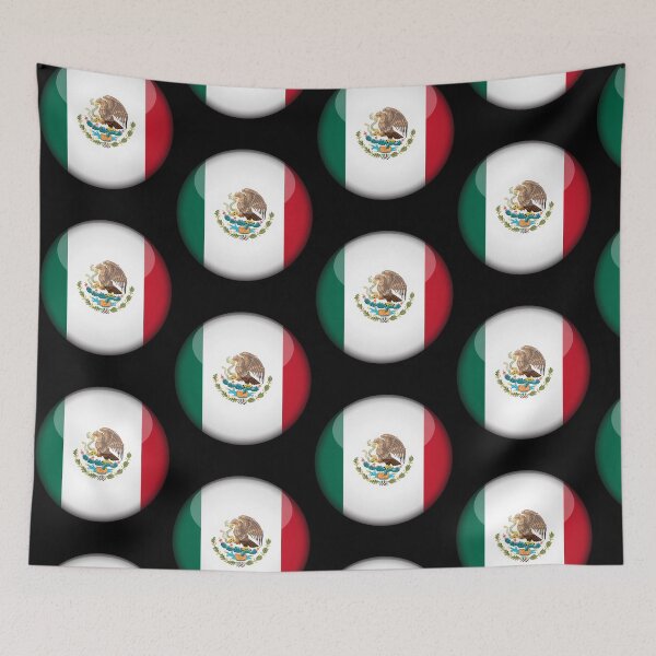 Item preview, Mexican 3D Round Flag Mexican Pride Design designed and sold by yazdogs.