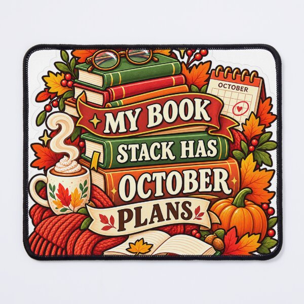 Item preview, My Book Stack Has October Plans Fall Reader designed and sold by supertae.