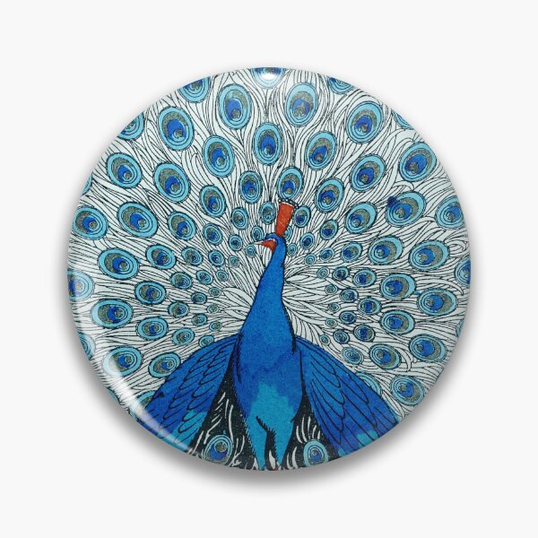 Item preview, Peacock Art Nouveau Illustration designed and sold by LabFish Creations.