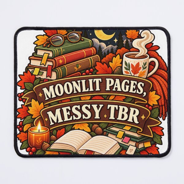 Item preview, Moonlit Pages Messy TBR Fall Reader designed and sold by supertae.