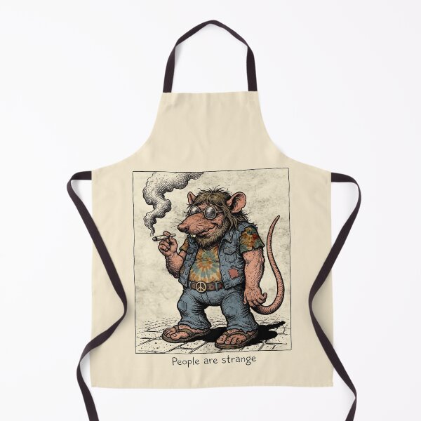 Item preview, People Are Strange Hippie Rat - Vintage Underground Comix Counterculture Art Print designed and sold by FreiherrPK.