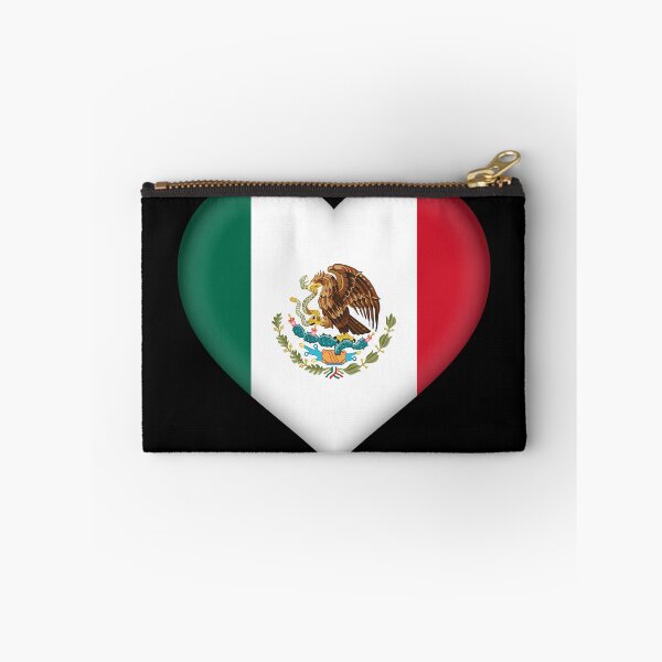 Item preview, Mexican Flag Heart 3D Mexican Love Gift Design designed and sold by yazdogs.
