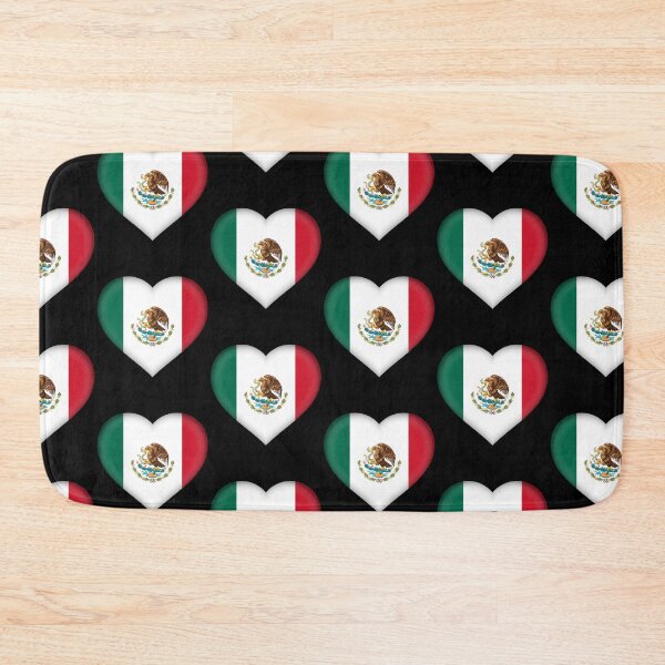 Item preview, Mexican Flag Heart 3D Mexican Love Gift Design designed and sold by yazdogs.
