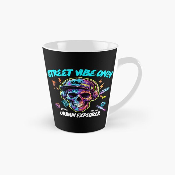 Item preview, Street Vibe Only - Neon Graffiti Skull Urban Explorer designed and sold by rich-moda.
