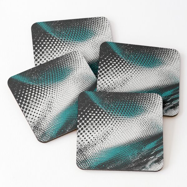 Item preview, Teal Halftone Wave – Abstract Grunge Texture Design designed and sold by @SHINTOSARTSTORE.