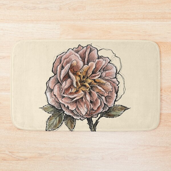 Item preview, Rosa Centifolia Cabbage Rose - Vintage Botanical Dark Academia Art Print designed and sold by FreiherrPK.