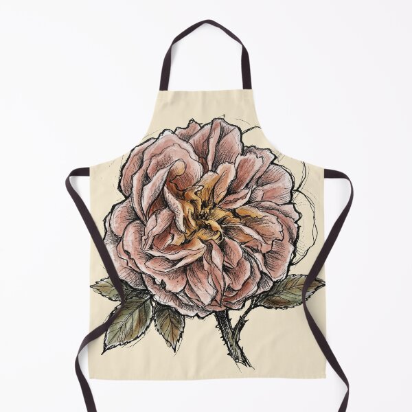 Item preview, Rosa Centifolia Cabbage Rose - Vintage Botanical Dark Academia Art Print designed and sold by FreiherrPK.