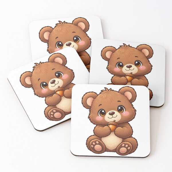Item preview, Kawaii Woodland Brown Bear Cub designed and sold by Krys-Designs.