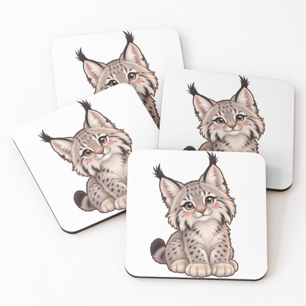Aperçu de l'œuvre Chaton lynx des forêts du Canada Kawaii créée et vendue par Krys-Designs.