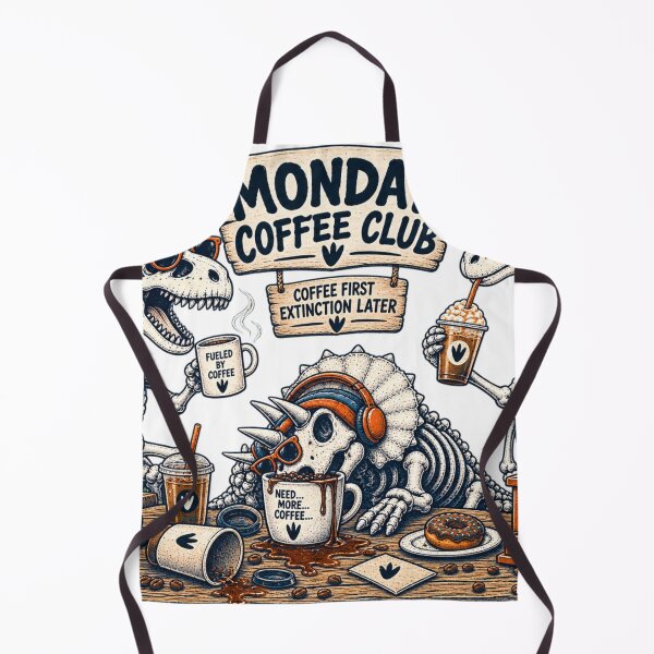 Item preview, Monday Coffee Club Skeleton Dinosaurs Coffee First Extinction Later designed and sold by zhivago1980.