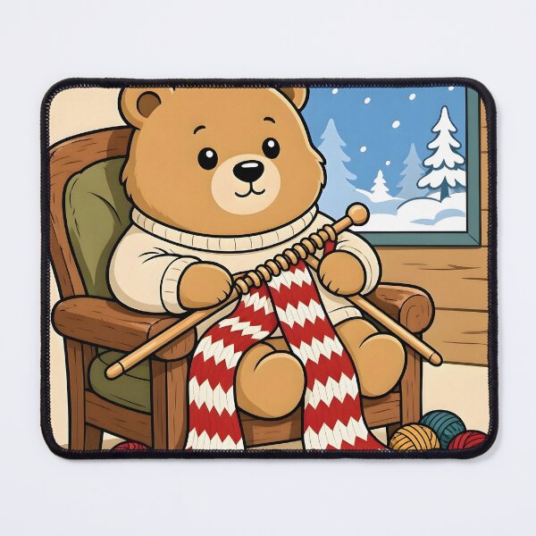 Item preview, Cute Knitting Teddy Bear Cozy Winter Scarf designed and sold by Herodestroyer.