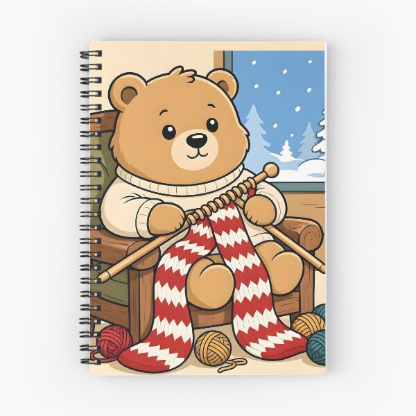 Item preview, Cute Knitting Teddy Bear Cozy Winter Scarf designed and sold by Herodestroyer.