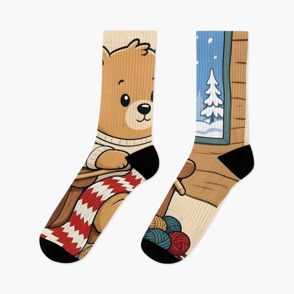 Item preview, Cute Knitting Teddy Bear Cozy Winter Scarf designed and sold by Herodestroyer.
