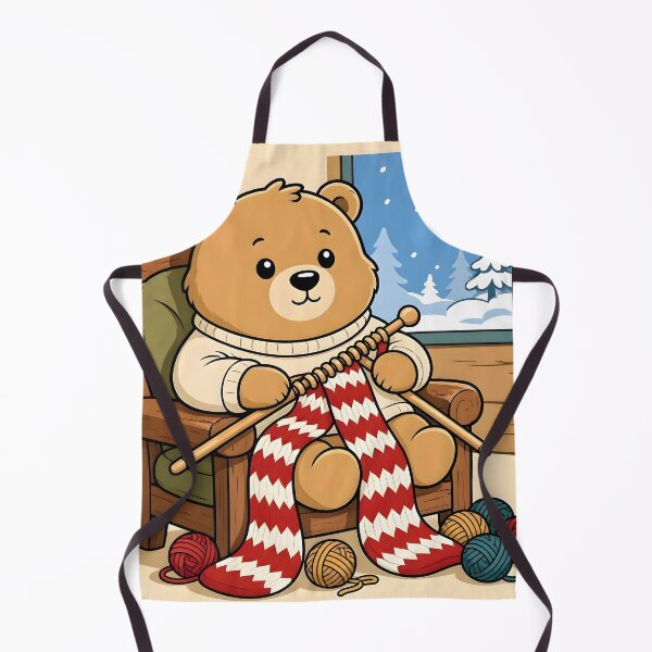 Item preview, Cute Knitting Teddy Bear Cozy Winter Scarf designed and sold by Herodestroyer.