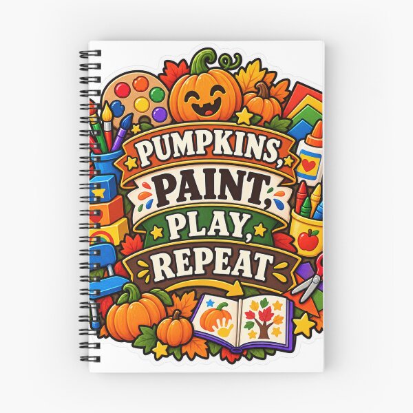 Item preview, Pumpkins Paint Play Repeat Preschool Fall designed and sold by supertae.